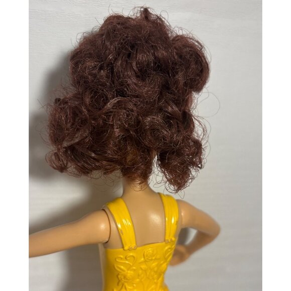 Disney Mattel 2022 Princess Belle Doll With Yellow Dress & Ballet Shoes - Picture 7 of 8